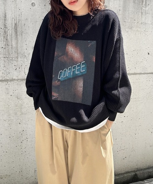 セール】フォトプリントプルオーバーニット（ニット/セーター）｜notch