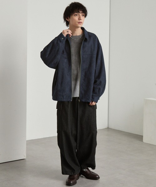 ブラッシュド オーバーサイズ ドロストフライトジップブルゾン MONO