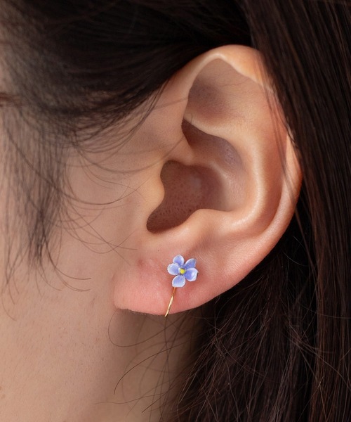 花言葉モチーフ イヤリング flower letter 【日本製】（イヤリング