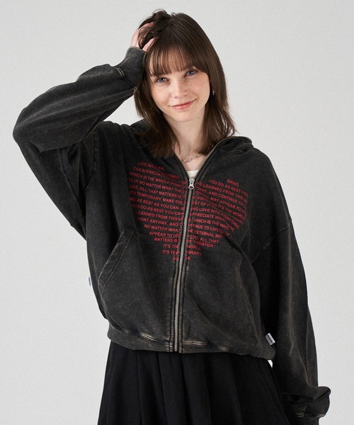 WISH FOR EVER × ONCILY 】HEART COLLAB FULL-ZIP HOODIE/ハートコラボ