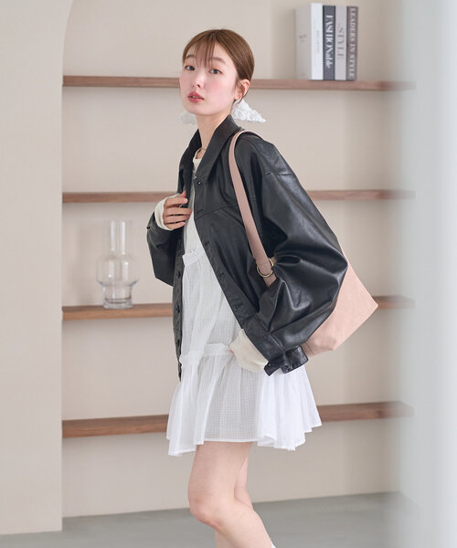 レザーBIGポケジャケット（その他アウター）｜Kastane（カスタネ）の