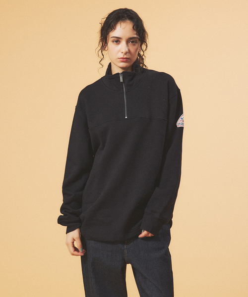 PYRENEX / ピレネックス】SAGE/ワッペンハーフZIPスウェット