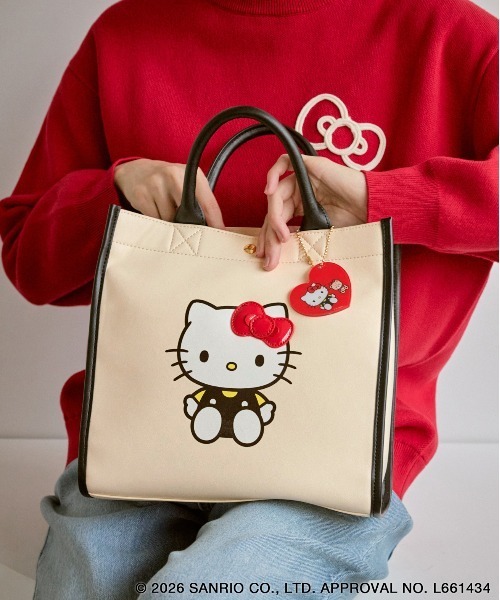 ROPE' PICNIC×ハローキティ】アクリルチャーム付きトートバッグ