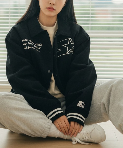 セール】【STARTER /スターター】コーデュロイ中綿 襟付きスタジャン