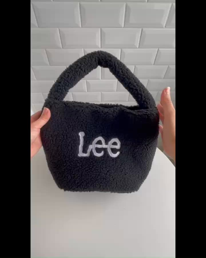 動画あり】Lee/リー ボア ワンショルダー ミニバッグ/ロゴ刺繍