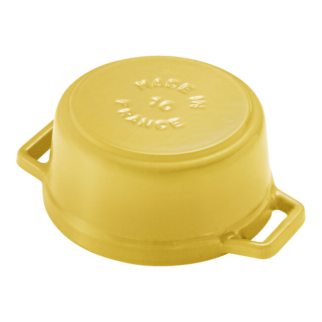 ストウブ 鋳物ホーロー鍋 ピコ・ココット 10 cm, ラウンド, シトロン