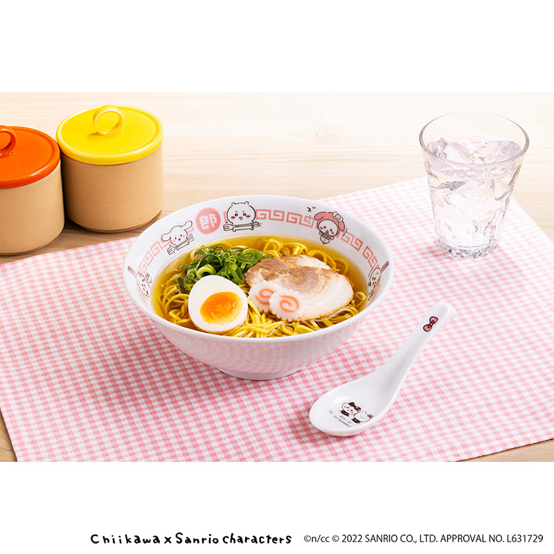 Chiikawa × Sanrio Characters Ramen Bowl & Spoon Set | Chiikawa