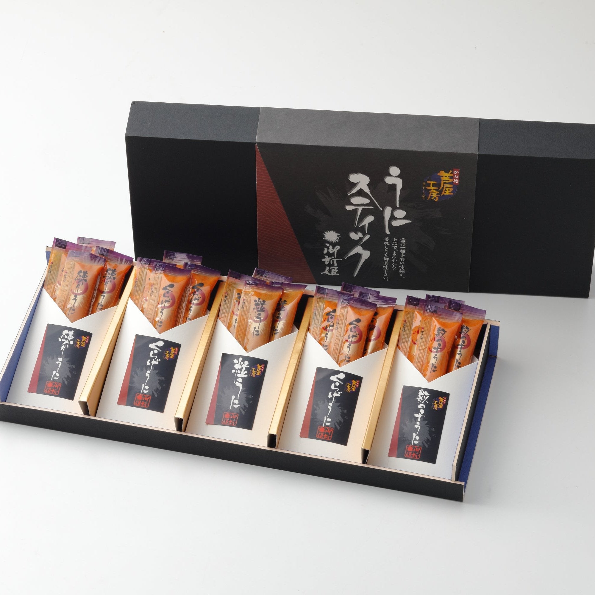 うにスティック御所姫 4種詰合わせ – かね徳｜創作珍味・とびっこ