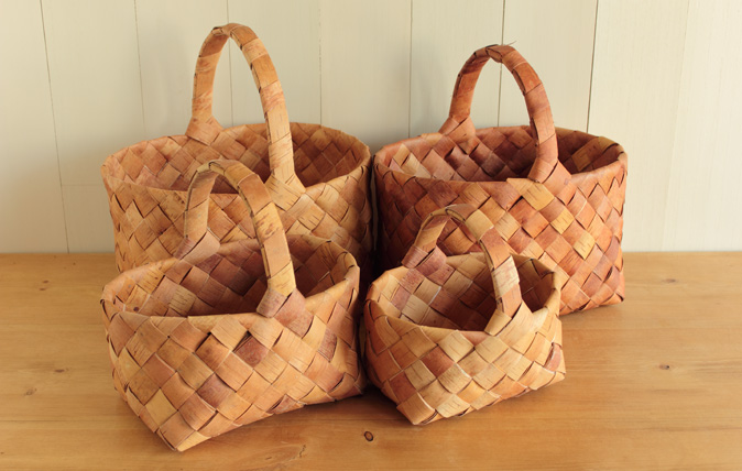 フィンランド/白樺のかご/ハンドル付きバスケット・L COMFOTA 北欧雑貨店