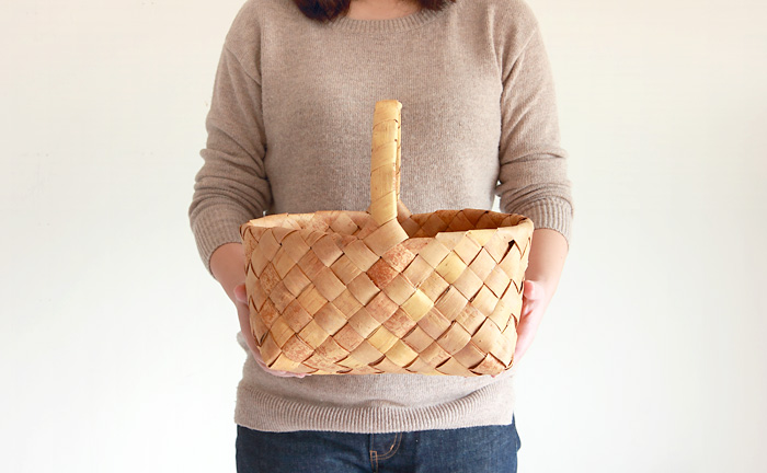 白樺かご/ハンドル付きバスケット・LT COMFOTA 北欧雑貨店