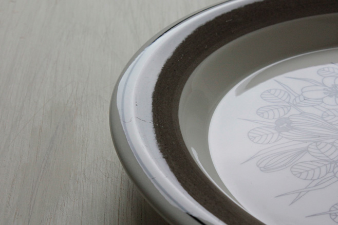 ヴィンテージ】Arabia/アラビア/Krokus/クロッカス/モノトーン（グレー