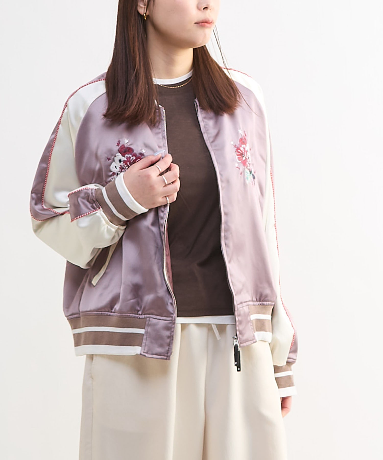 SATIN SHORT SOUVENIR JACKET｜CONVERSE TOKYO (コンバーストウキョウ