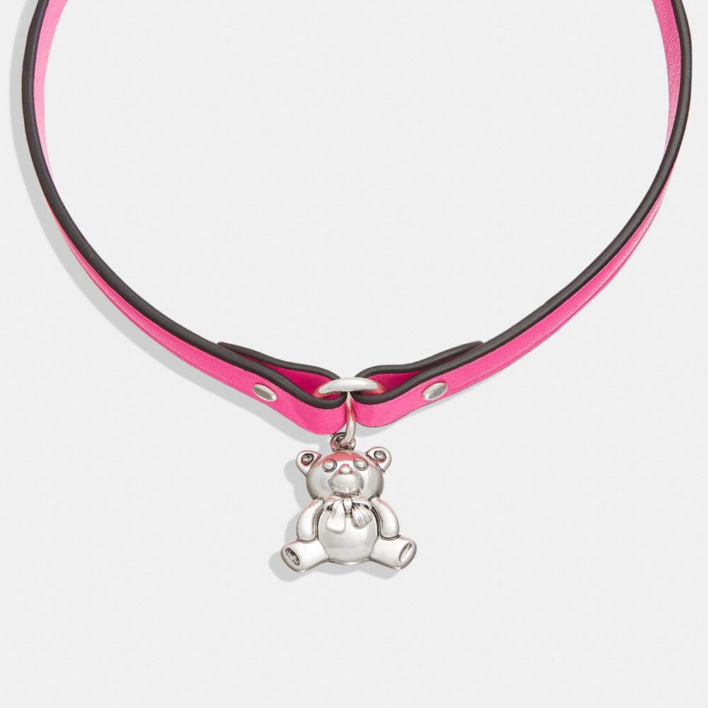 公式】COACH – コーチ | テディ ベア レザー チョーカー ネックレス
