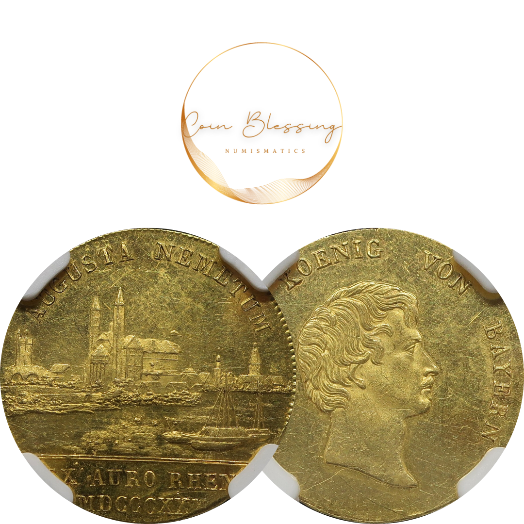 最高鑑定1枚】1830 ドイツ バイエルン ダカット金貨 ルートヴィヒ1世