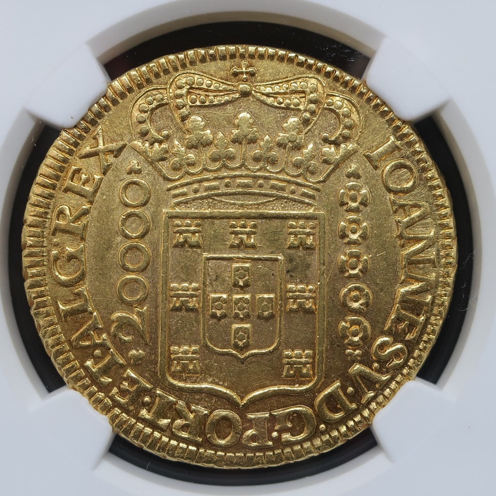 1727M ブラジル 20000レイス 超大型金貨 MS62 NGC – CoinBlessing