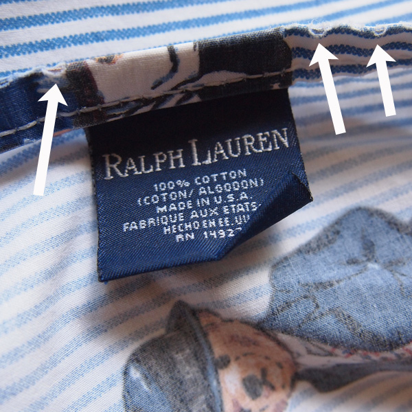 ヴィンテージフラットシーツ（ツインサイズ） 【ラルフローレン