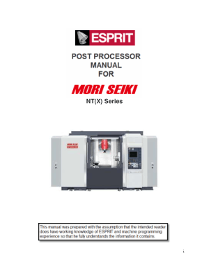 ESPRIT CAM Post Processor Manual for MORI SEIKI NTX pdf - CNC Manual