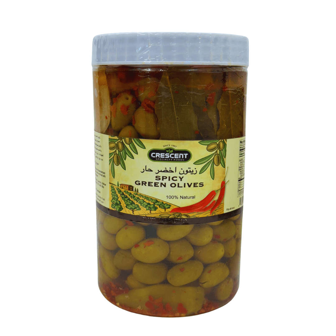 OV05E – Crescent Green Olives Spicy 9 x 1 kg. New Price