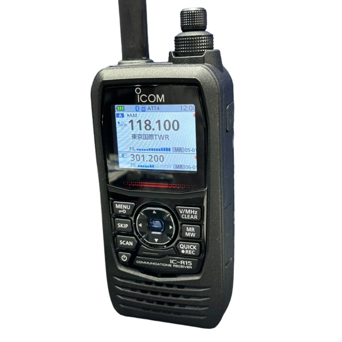 IC-R15受信改造済みモデル【防水保証無し】□CQオームオリジナル液晶