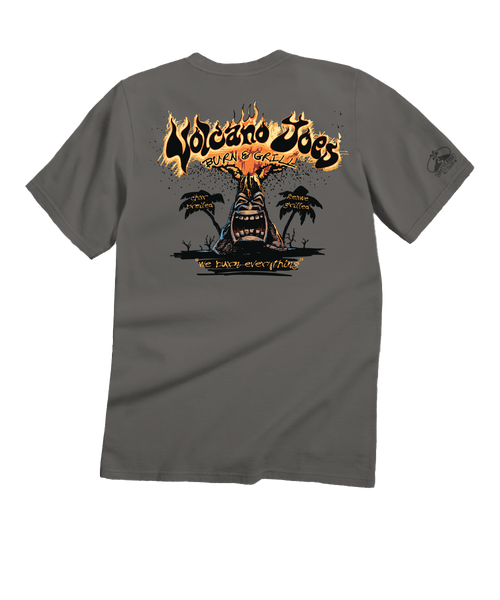 Volcano Joe's T-Shirt | Men's Crater Dyed® Grey Crewneck