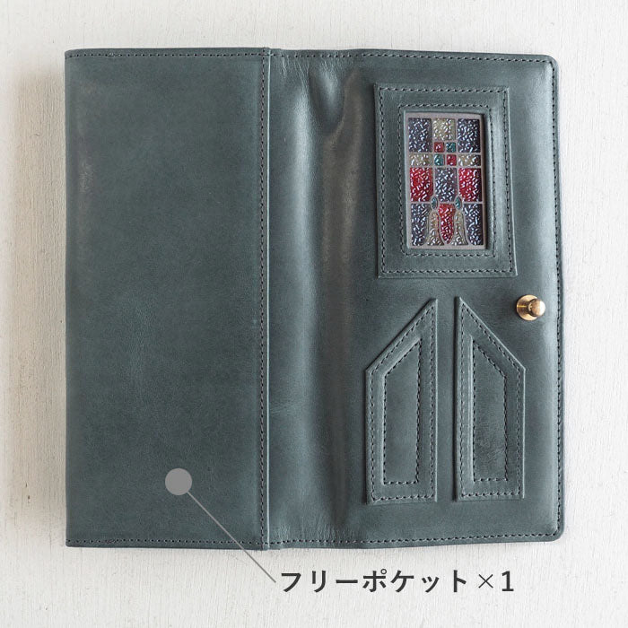 glart (グラート) ステンドグラスのアンティークドア ロングウォレット