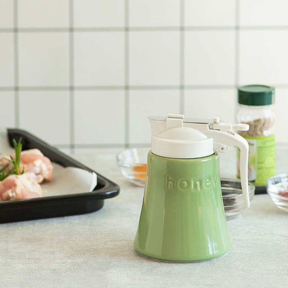 ZERO JAPAN 日本製美濃燒陶瓷蜂蜜保存罐蜂蜜壺油壺醬料罐340cc(六色任