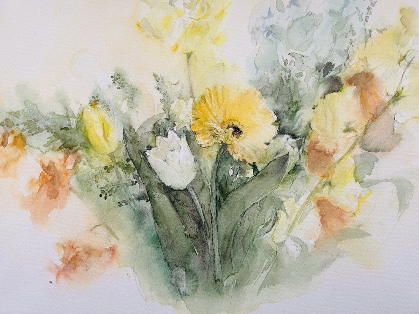 透明水彩画で描く 季節の花の水彩画｜仙川カルチャーセンター｜ステイ