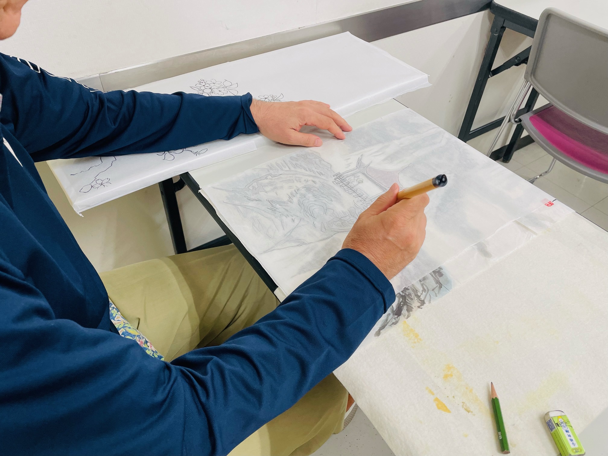 基礎から学ぶ水墨画｜新百合ヶ丘産経学園｜新百合ヶ丘エルミロード、新