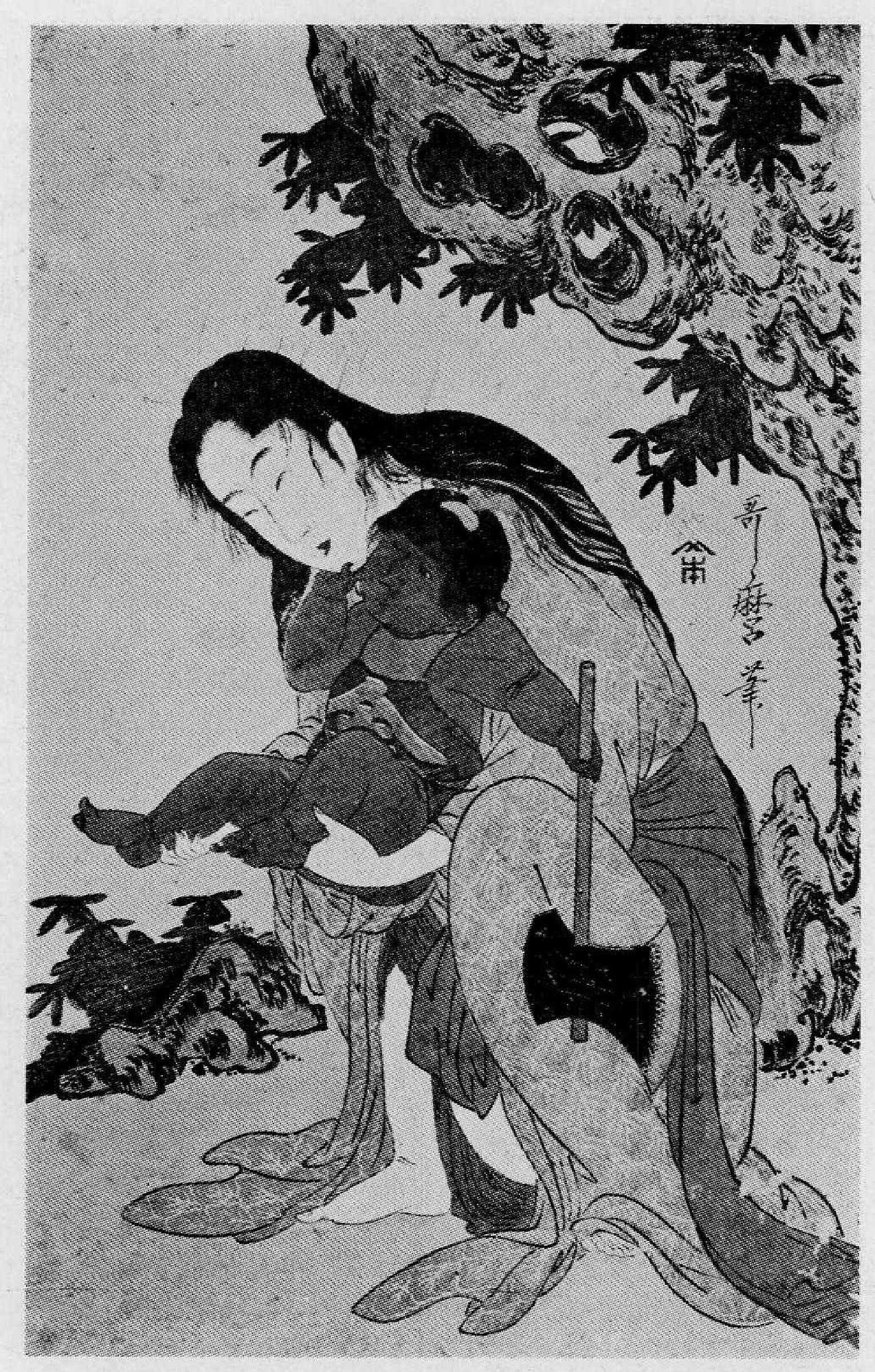 喜多川歌麿による浮世絵「（山姥と金太郎）」