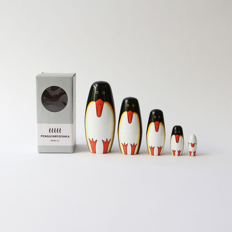 ペンギンリョーシカ マトリョーシカ DETAIL 木製 オブジェ かわいい 5