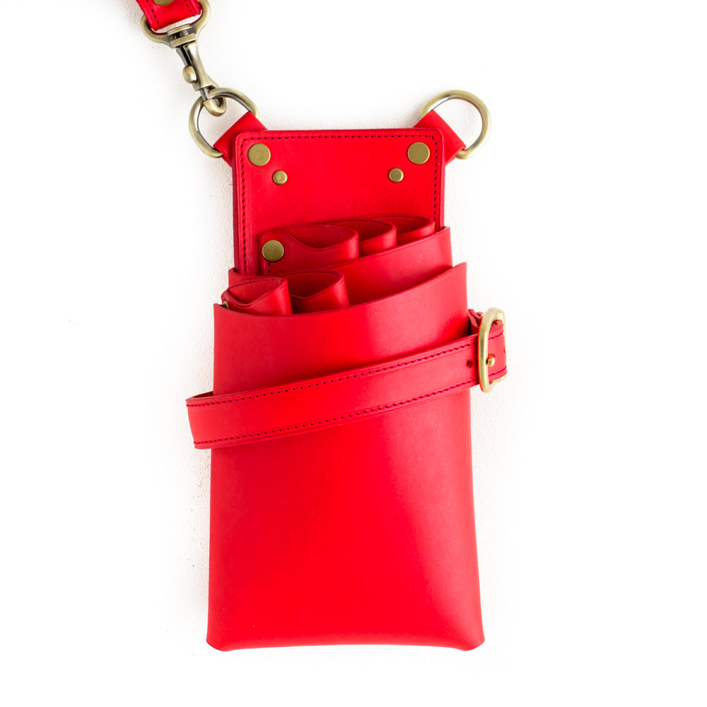 シザーケース5丁用 イタリアンレザー/栃木レザー/ブライドルレザー