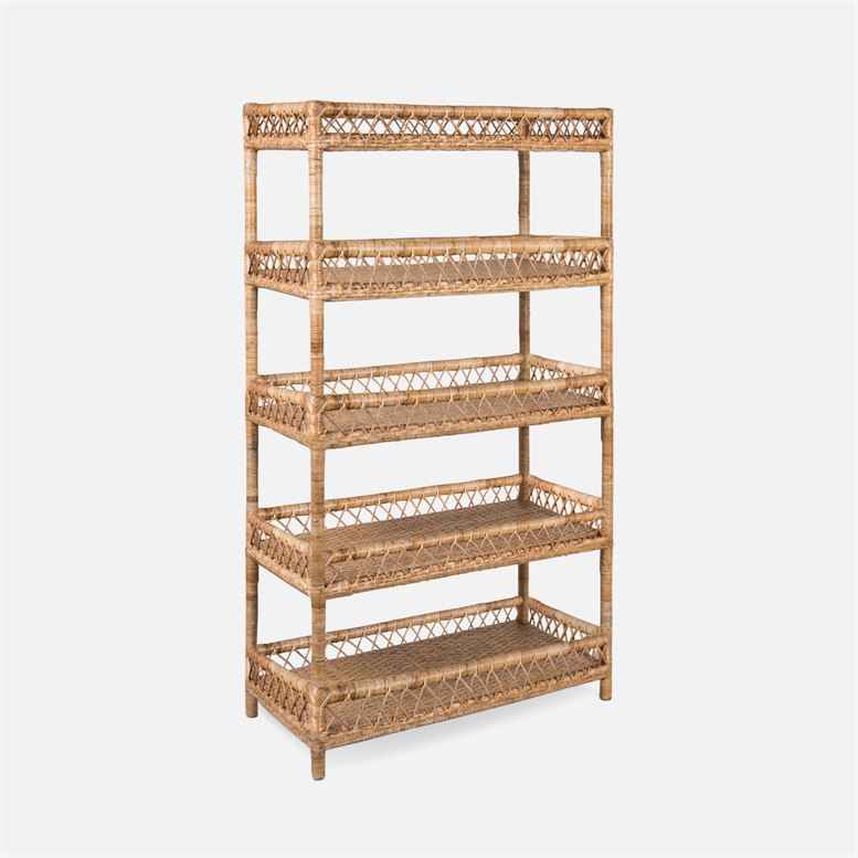 Classic Rattan Bookcase - Mecox Gardens