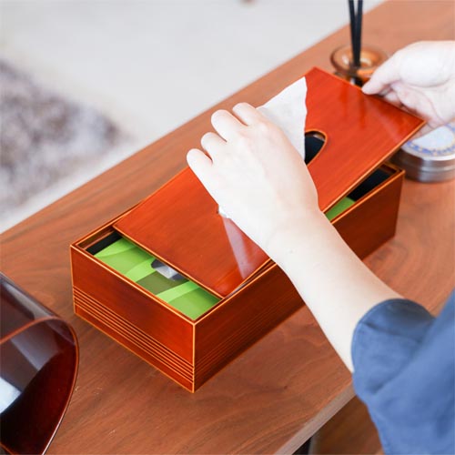 飛騨春慶 福壽漆器店 ティッシュボックス 伝統工芸品 木製 ティッシュ