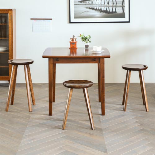 旭川家具 家具工房伊庭善 スツール 手持ち付き 国産家具 無垢 スツール