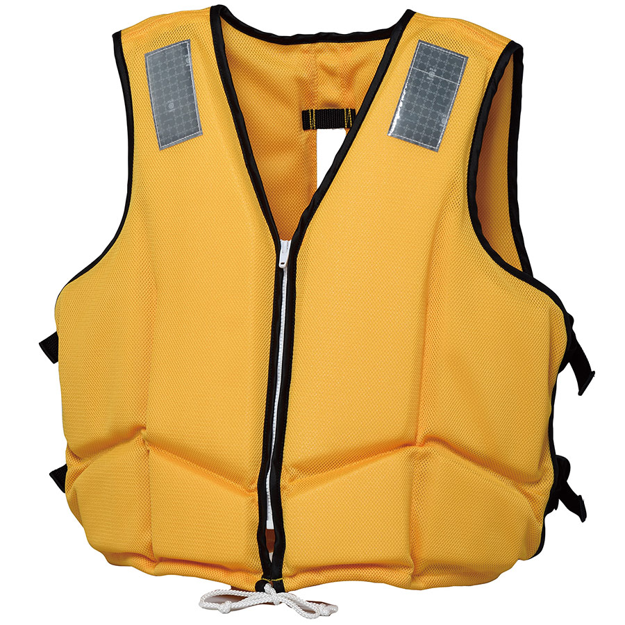 作業用救命衣・小型船舶用救命胴衣兼用 脇バックル調節タイプ背抜き