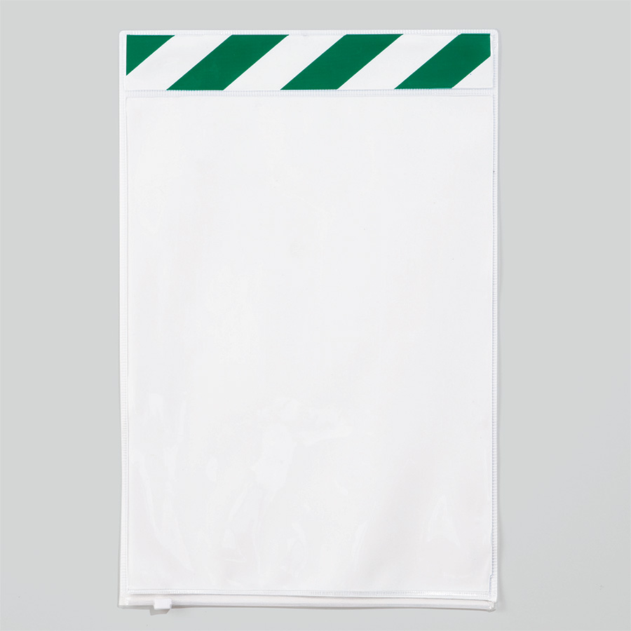 ポケットマグネット 340－43 A4タテ用 緑／白 5枚1組