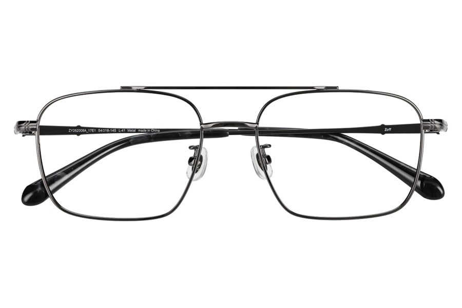 ファッション性の高いウェリントン型メタルフレーム（ZY262008-17E1