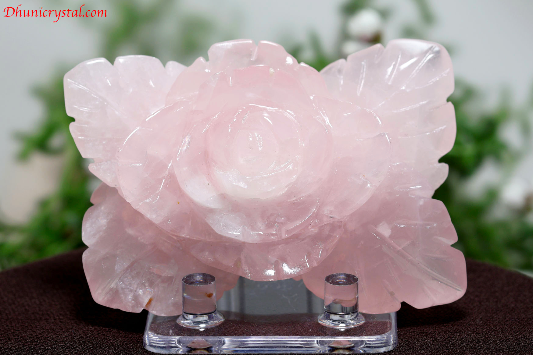 ローズクォーツ/薔薇/カービング(A222)