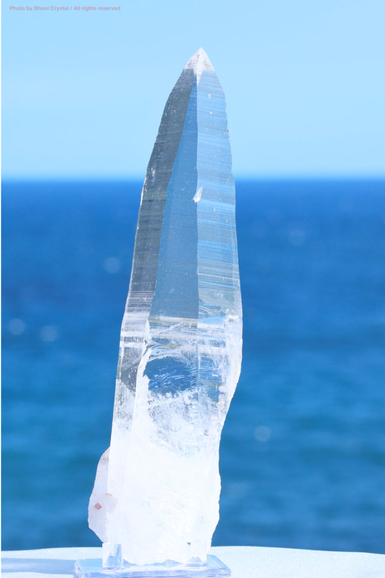 一点物】レムリアンシードクリスタル原石｜成長線が刻まれた高波動の