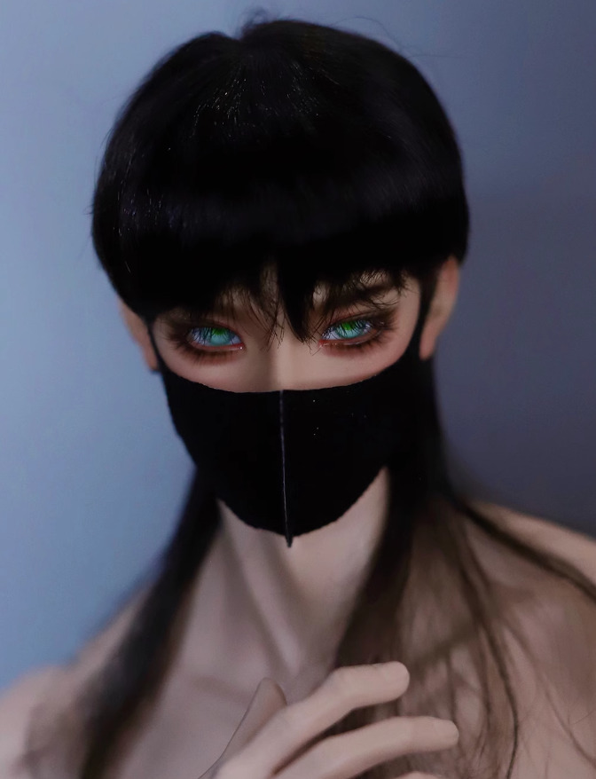 ドール用マスク：ブラック（30cm対応）（YoSD）｜DOLK（ドルク）