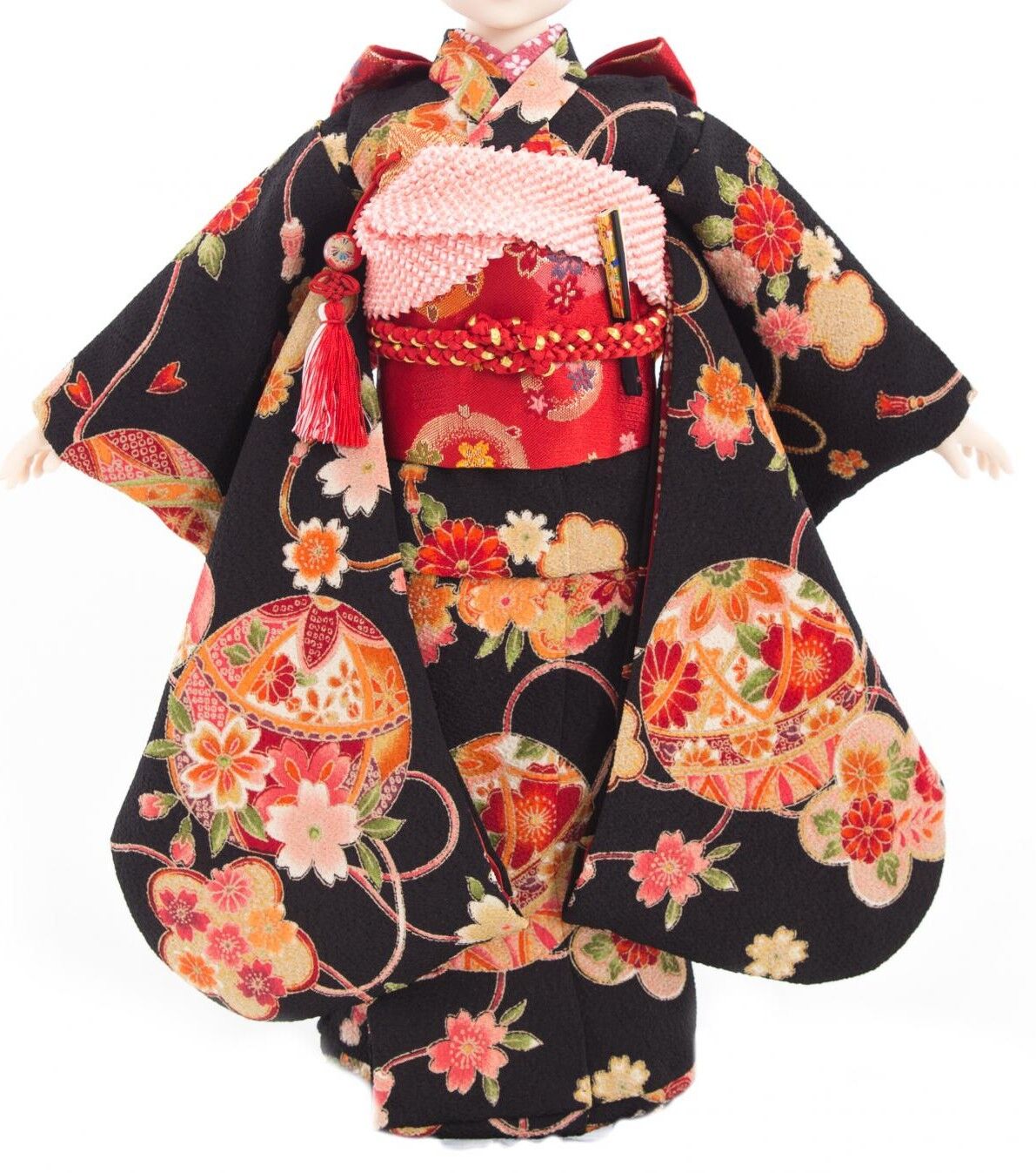 球体関節人形aya】鞠に桜の着物9点セット(鞠に桜・黒) ｜DOLK（ドルク）