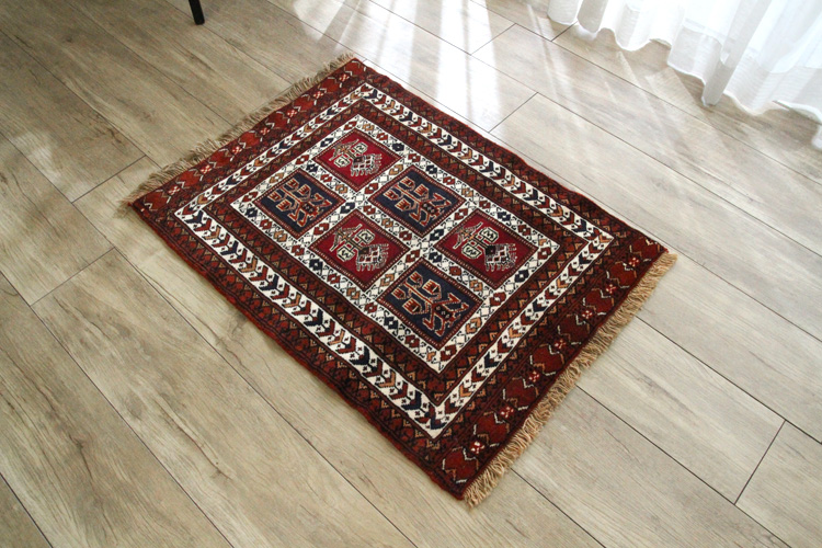 トルクメン トライバルラグ ＃TR2120 84×62cm | ラグマット・玄関