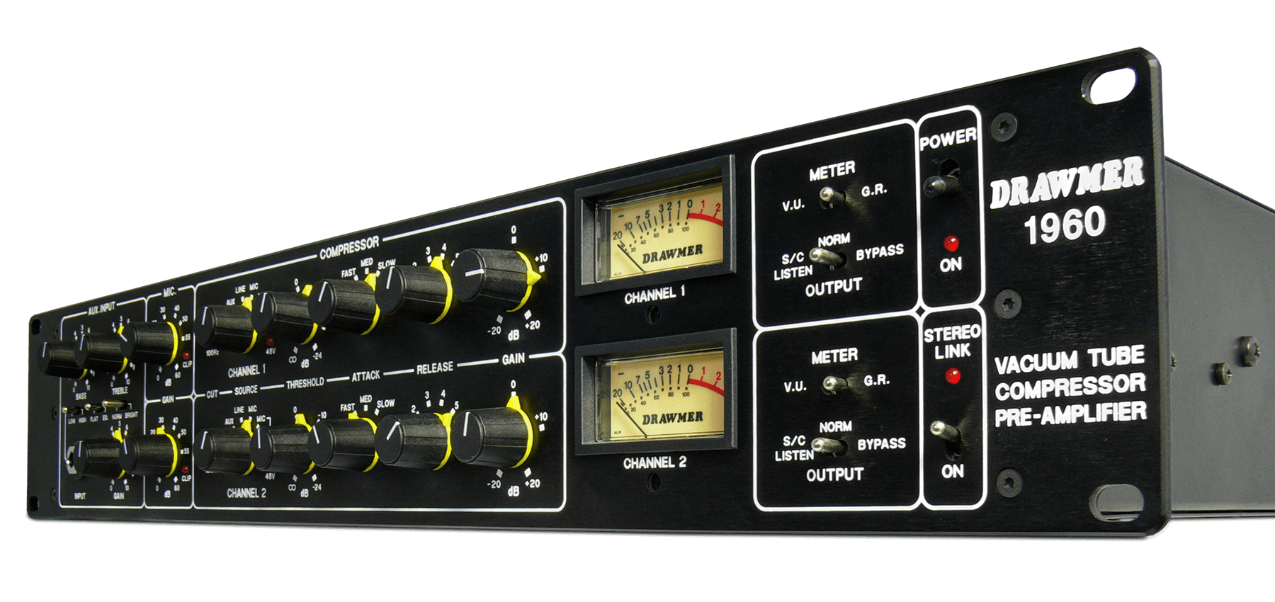 1960 Dual Vacuum Tube Compressor & Pre-Amplifier — Drawmer Electronics