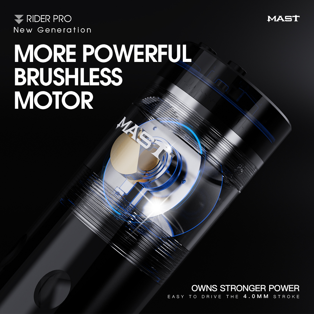 Wireless Tattoo Pen Machine Burshless Motor with 4.0MM Stroke