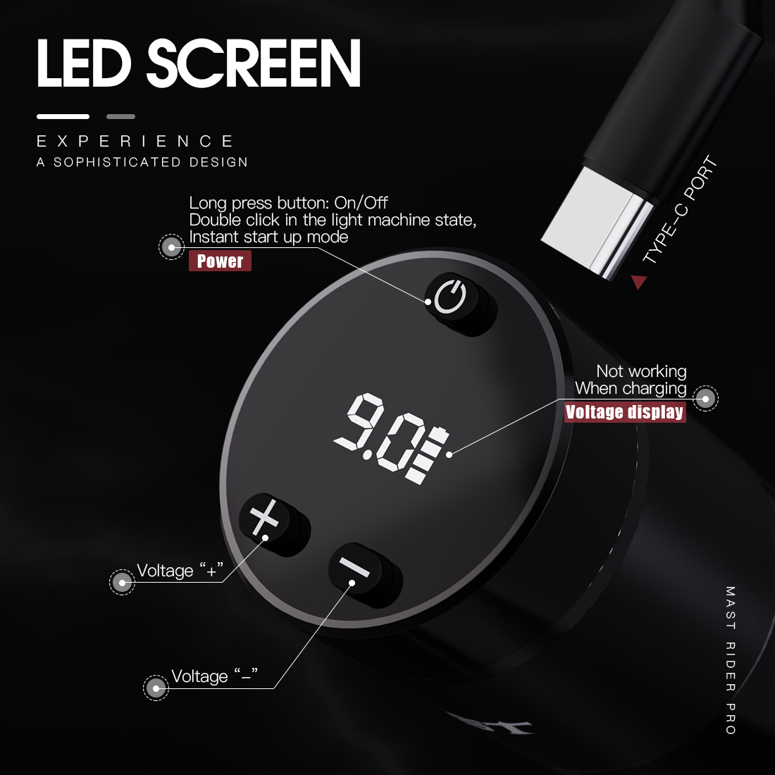 Wireless Tattoo Pen Machine Burshless Motor with 4.0MM Stroke