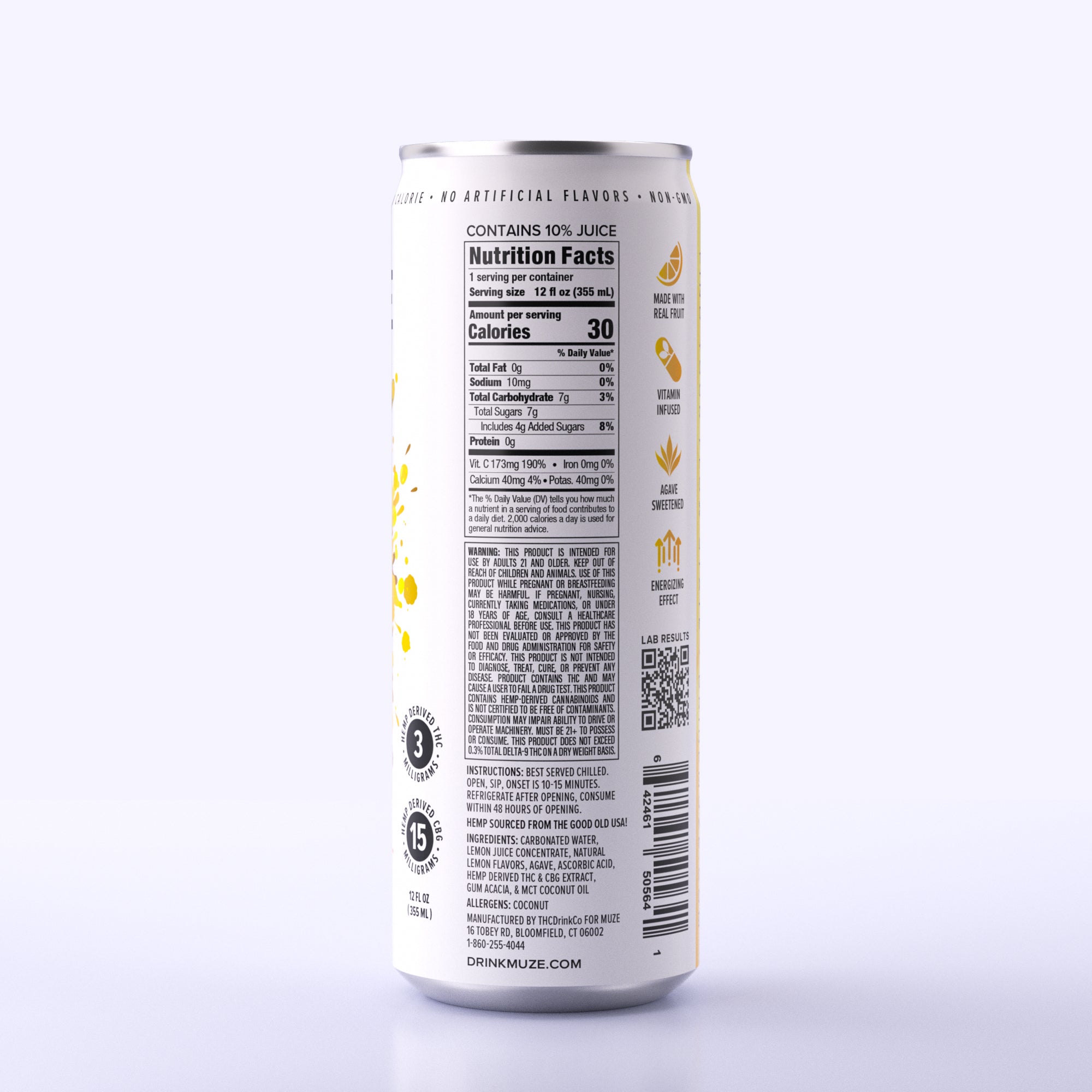 Lemon Seltzer - 3, 5 & 10mg | 4 12 & 24 pack Drink Muze – MUZE