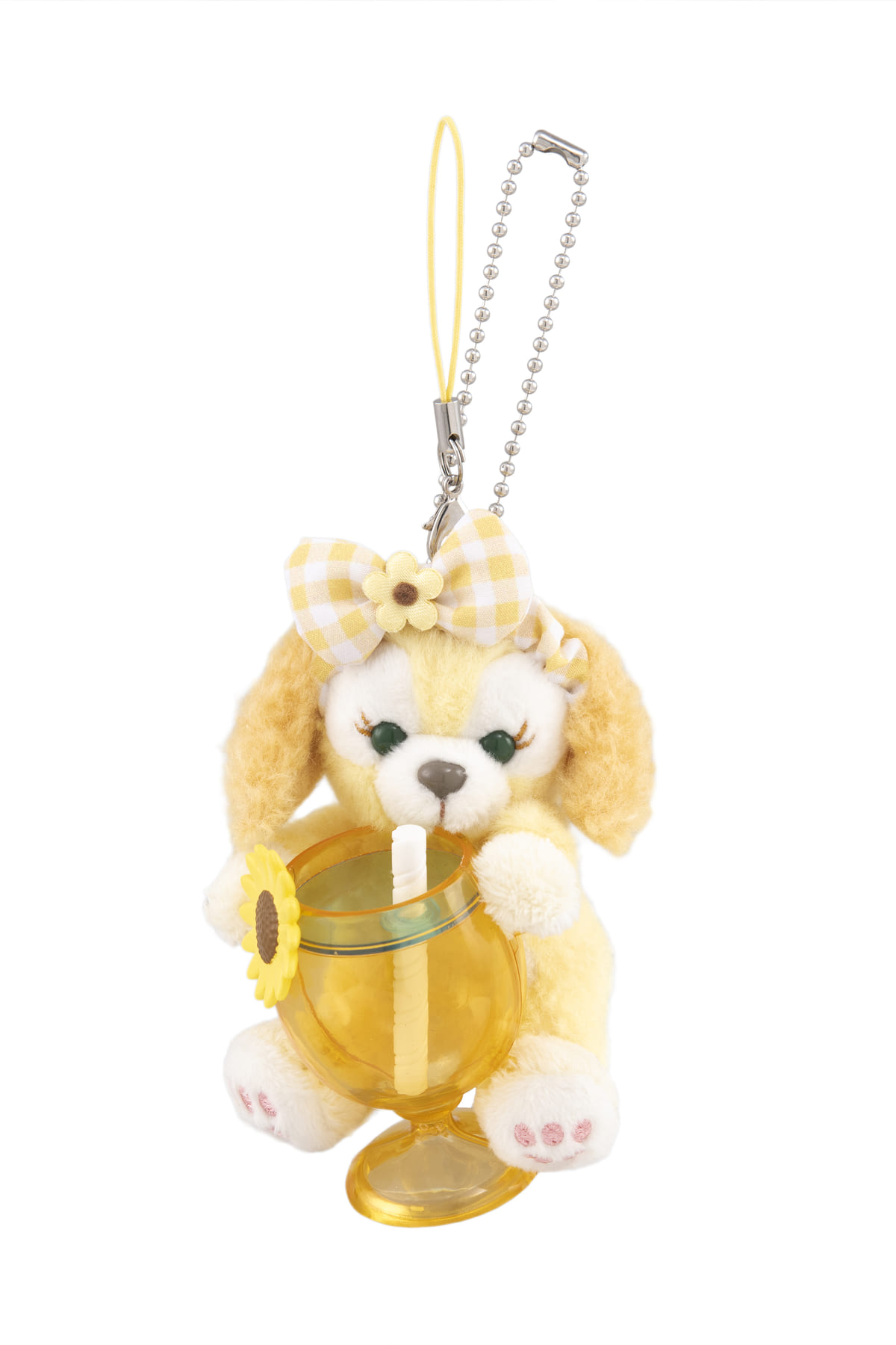 ジュースを抱えたぬいぐるみストラップ！東京ディズニーシー