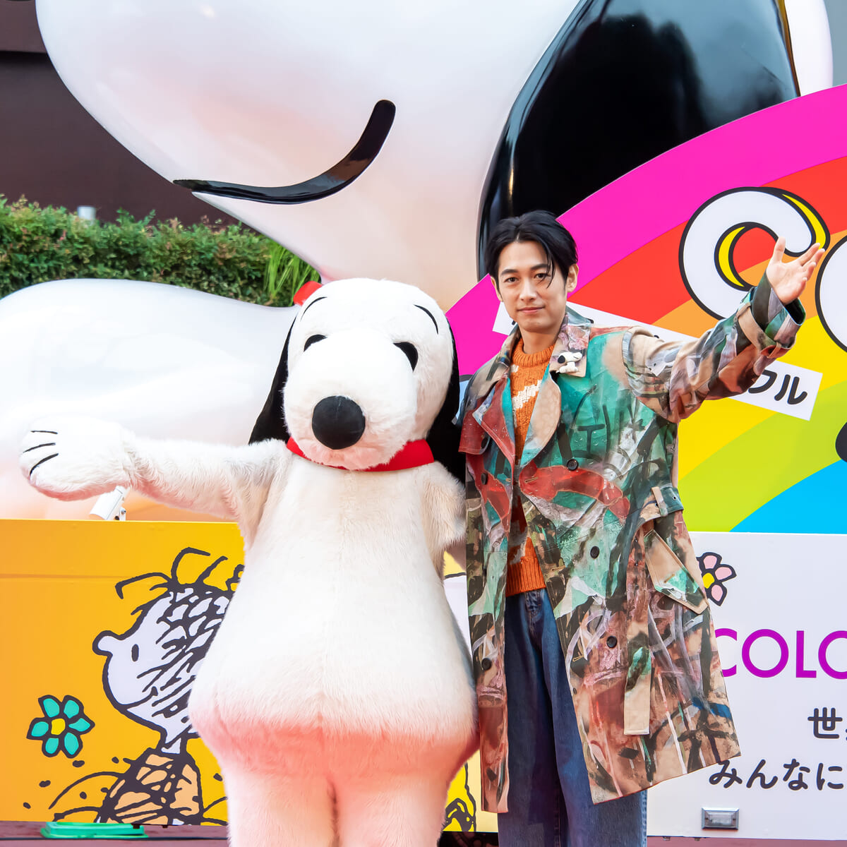 スヌーピー＆ディーン・フジオカがトラックをお見送り！「SNOOPY