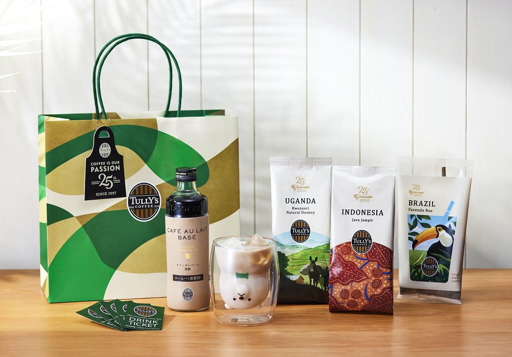 限定デザインのベアフル ダブルグラス付き！タリーズコーヒー「25th