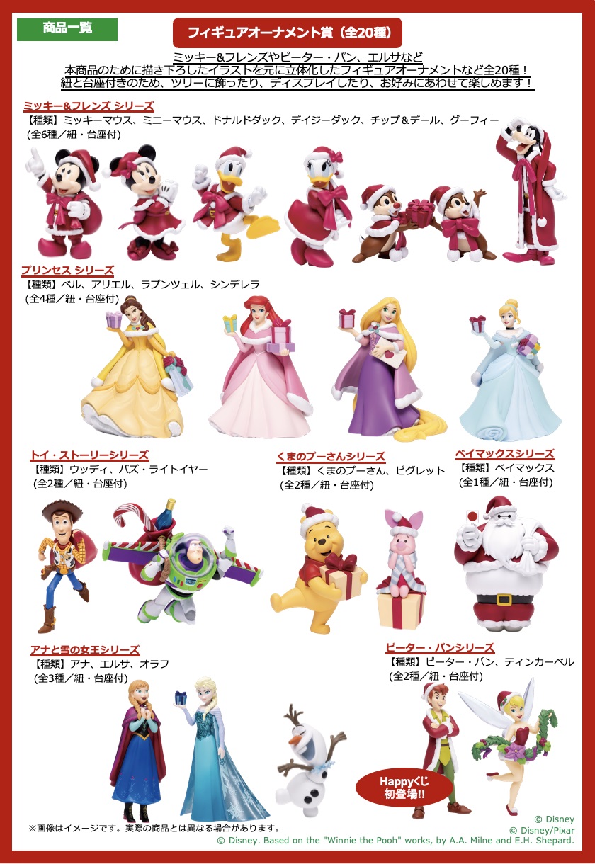 プレゼントを手にしたミッキーたち全3等級＋ラスト賞！Happyくじ